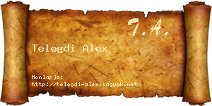 Telegdi Alex névjegykártya